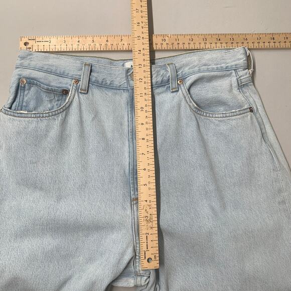 Agolde Women Nolan Jeans 30 Blue Denim High Waist Light Wash Wide Leg 26 - Picture 8 of 13